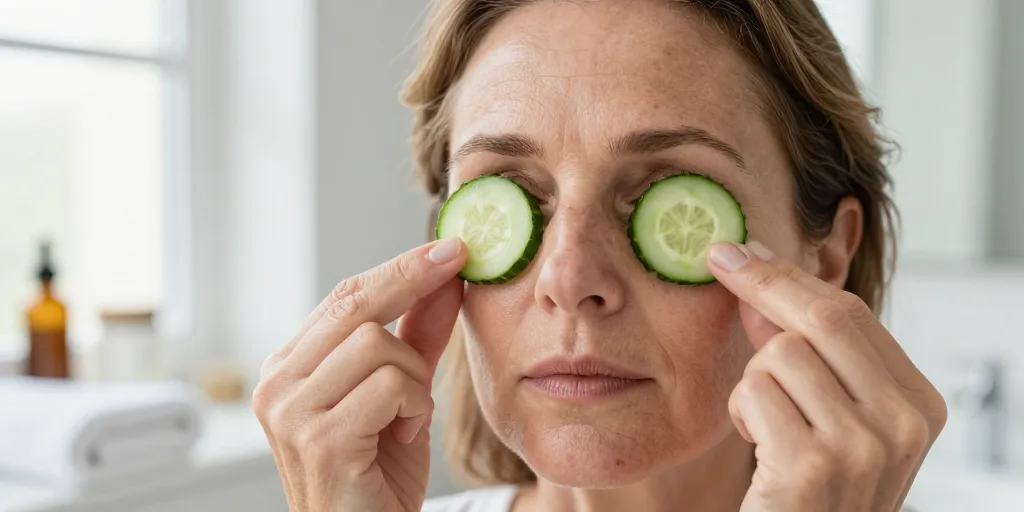 Concombre sous les yeux : le traitement est-il efficace et sûr ?